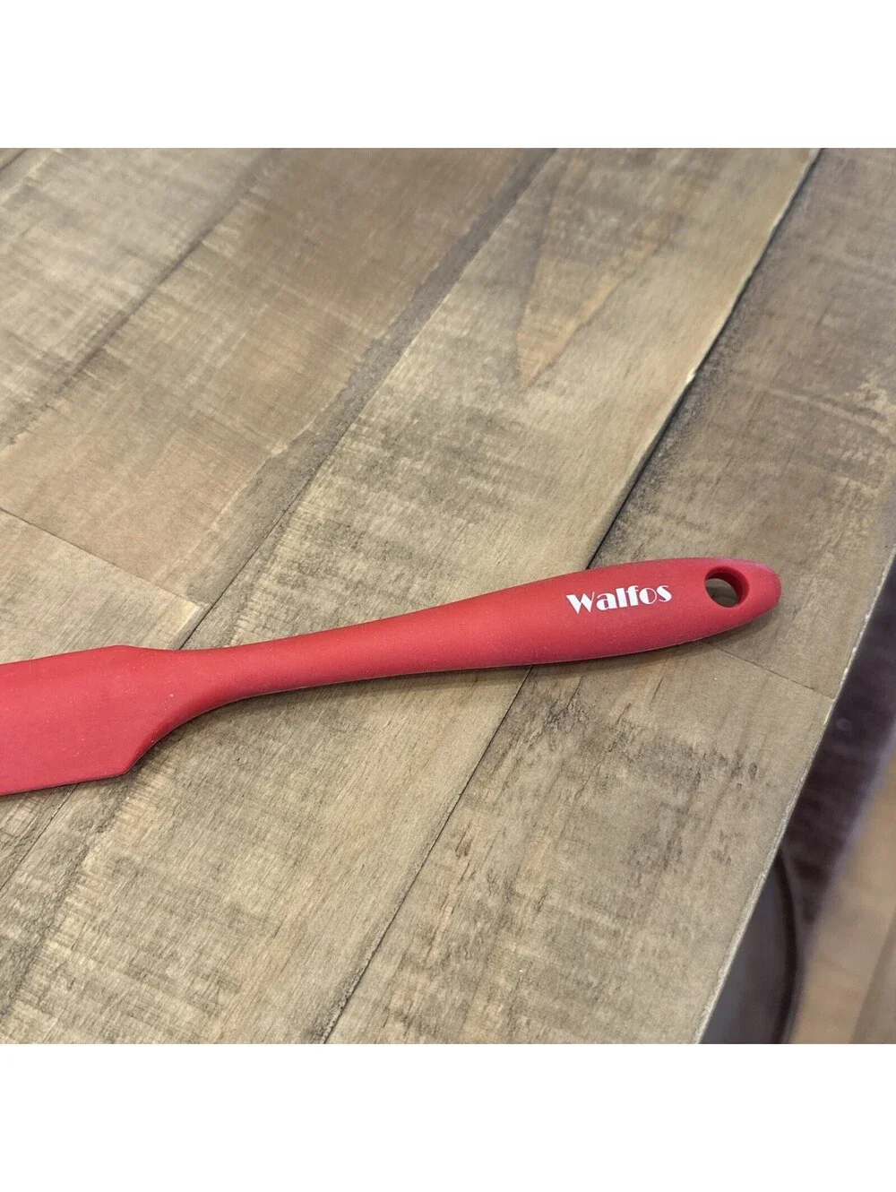 Walfos Red Silicone Utility Spatula Scraper Heat Resistant Kitchen Favorite 9.5”